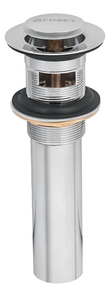 Contra Lavabo Sistema Push Laton Cromado Foset 49984 Plateado