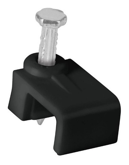 [TR-GPL-8N] Grapa Cable Plano 5 X 8.5 Negra Bolsa 20 Pz Foset 48034 Truper