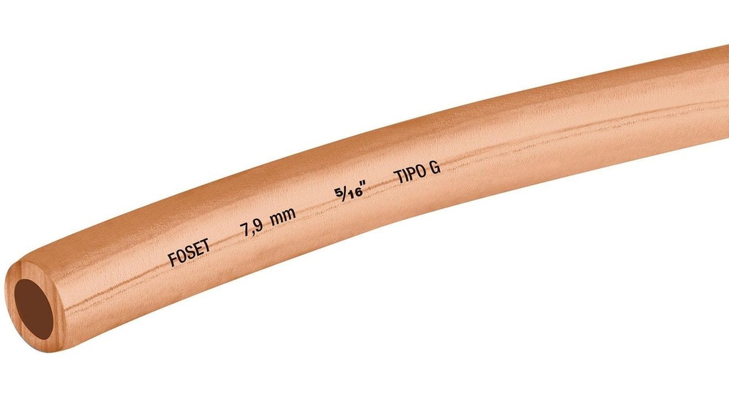 Rollo De 15 Mt De Tubo Flexible De Cobre De 5/16