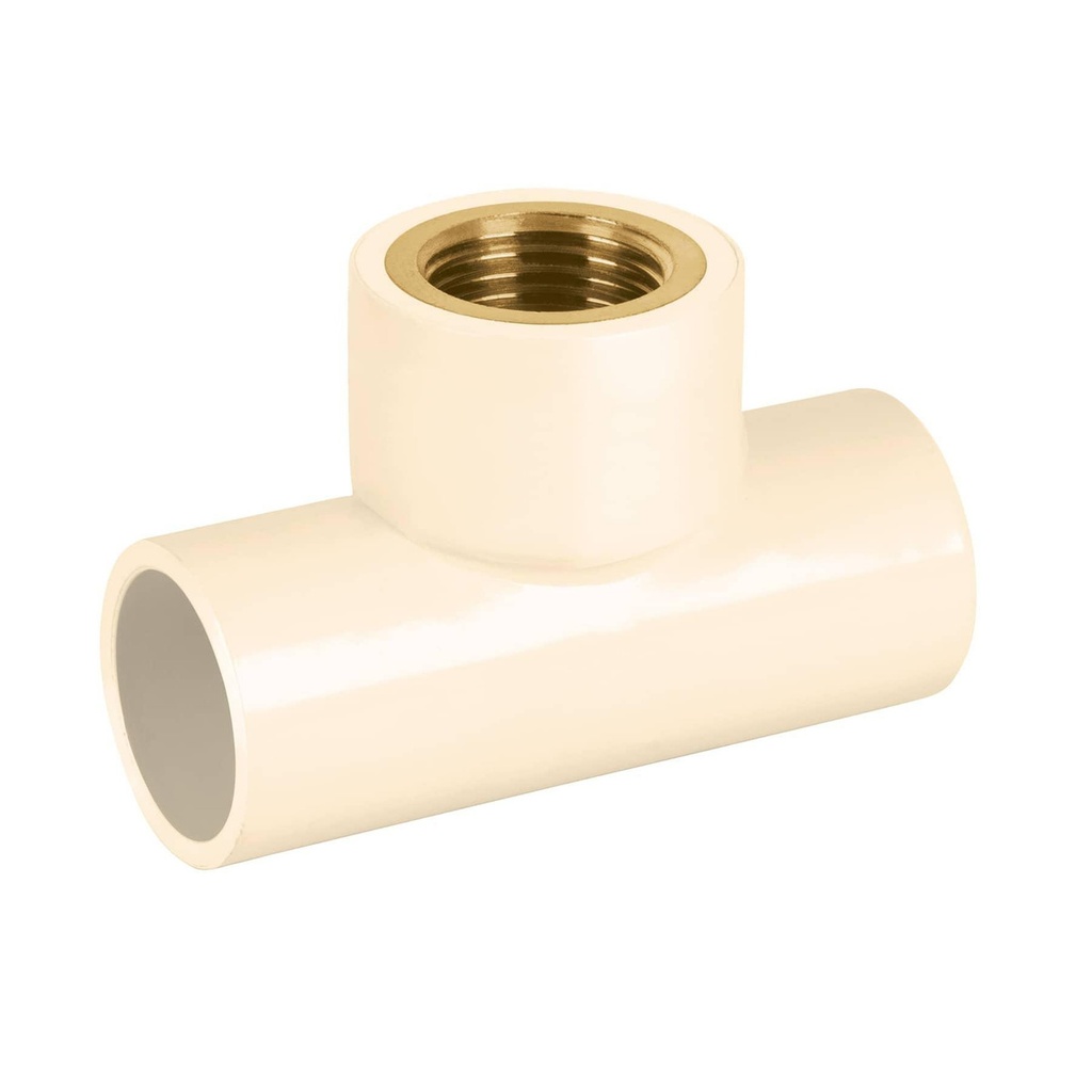 Tee Rosca Central Hembra Inserto Metalico 1/2" Foset 48914 Truper