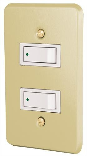 Placa Armada 2 Interruptores Sencillos, Línea Económica Volt Truper