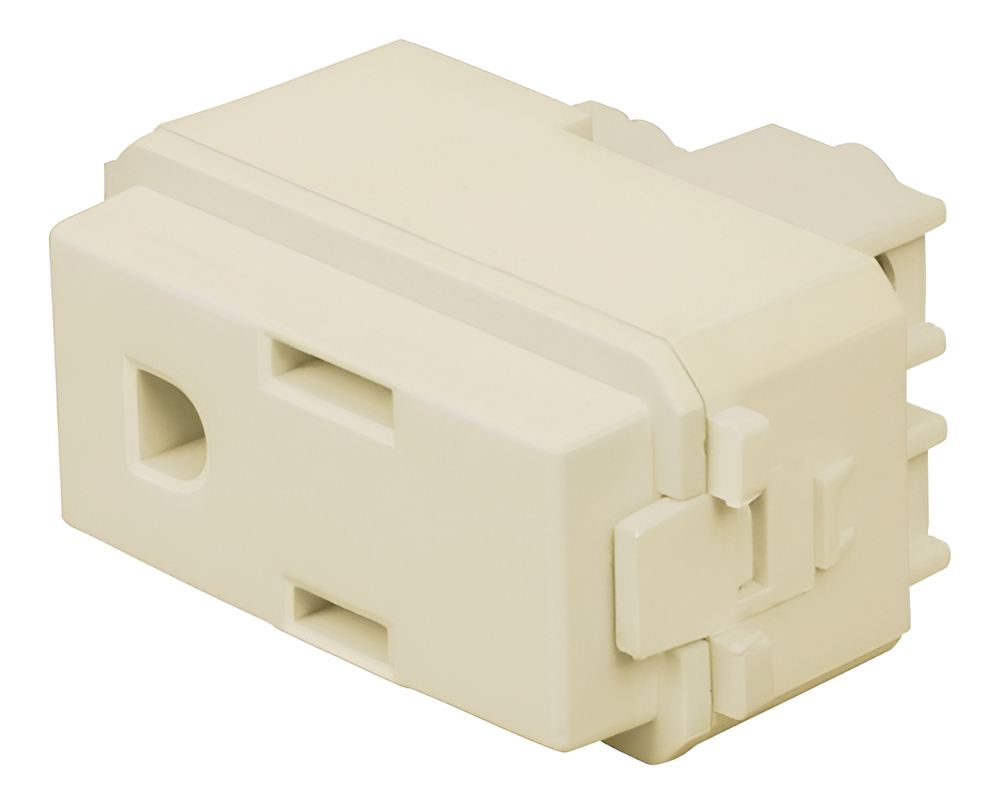 [TR-COA-I] Contacto Aterrizado Marfil Italiana Voltech 48112 Color Blanco