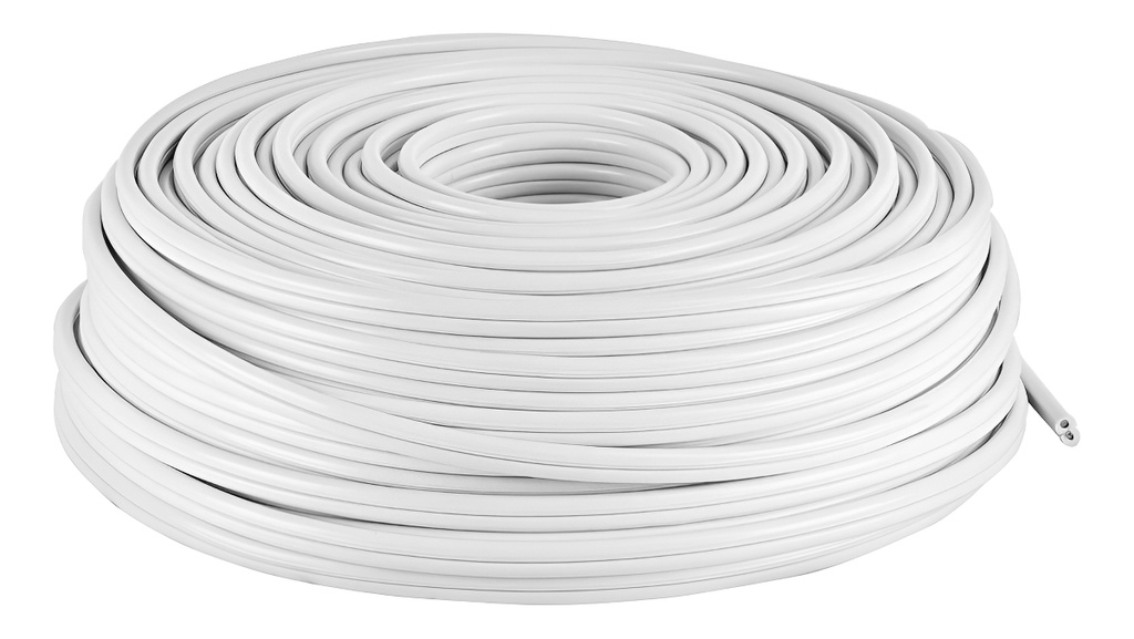 Cordón Duplex Flexible Spt 12 Awg Rollo 100 M Volteck 46066 Cubierta Blanco