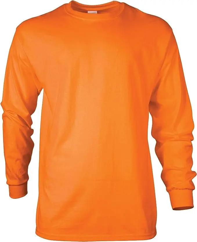 Playera Alta Visibilidad Naranja Dry-fit – Manga Larga – Talla Mediana