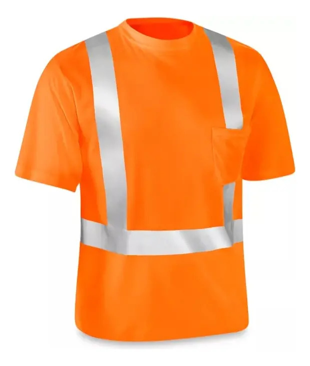 Playera Alta Visibilidad Naranja Dry-fit – Manga Corta – Talla Chica