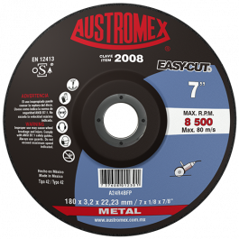 Disco corte de metal 7" 2008 Austromex