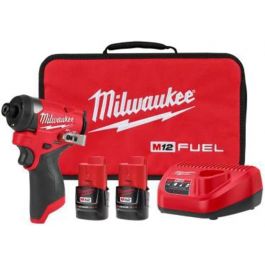 Atornillador de Impacto 1/4" M12 FUEL Milwaukee 3453-22 Inalámbrico
