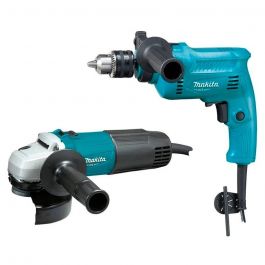 Combo Rotomartillo + Miniesmeriladora Makita MTK0003B M0801 M0901