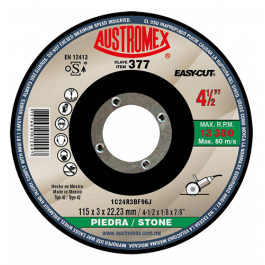 Piedra / Muela de Esmeril Austromex 377 para Obra y Construcción