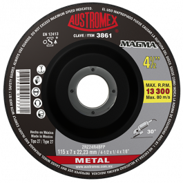 Disco de Desbaste Carburo de Tungsteno Austromex 3861 para Metal