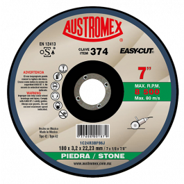 Piedra / Muela de Esmeril Austromex 374 para Obra y Construcción