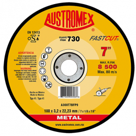 Disco de Corte Austromex 730 para Obra y Construcción