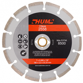 Disco de diamante segmentado HUM 7 " Austromex