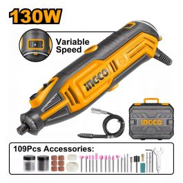 [CM-3703] Mototool 130W con Chicote y 109 Accesorios Ingco UMG13328