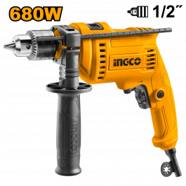 Taladro Percutor 1/2" 680W Ingco UID6808 para Concreto y Madera
