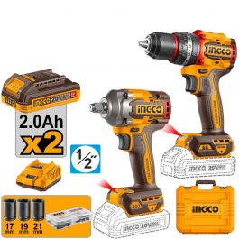 Combo Rotomartillo + Llave de Impacto 20V Ingco UCKLI20275