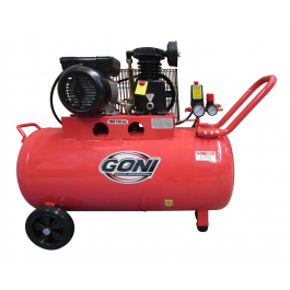Compresor de Banda 1HP Tanque 100L Goni 9306 para Taller