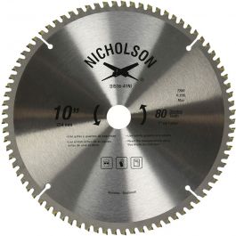 Disco Sierra para Aluminio 10" x 80 Dientes Nicholson DI516-41NI