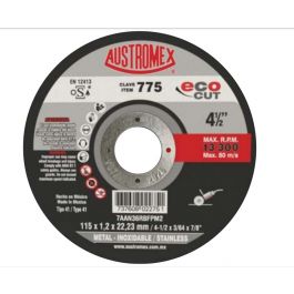 Disco Abrasivo para Corte de Metal 4-1/2" Austromex 775 Acero Inoxidable