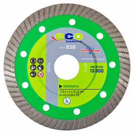 Disco Turbo Delgado Diamantado 4-1/2" Austromex 836 para Granito