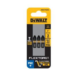 Juego de Puntas Phillips FLEXTORQ 1" 3pz DeWalt DWAF1PH2IR3 Impacto