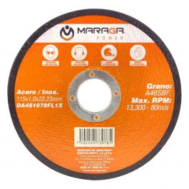 Disco de Corte Acero/Inoxidable 4-1/2" Maraga DA451078FL1X