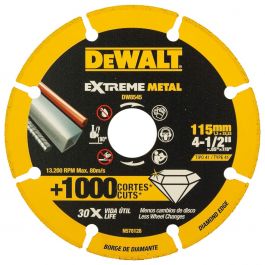 Disco Diamantado Extreme Metal 4-1/2" DeWalt DW8545 para Corte de Metal