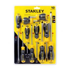 [CM-1005] Juego 10 Desarmadores Cruz y Plano Stanley 60-100S para Taller