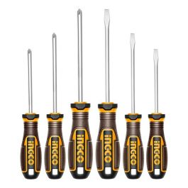 [CM-3329] Juego de Desarmadores 6pz HKSD0628 Ingco Phillips y Plano