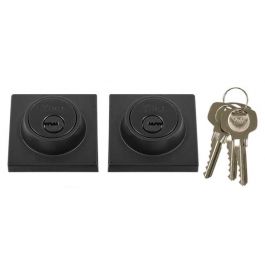 Cerrojo Llave-Llave Argos Negro Yale 89526 para Puerta Exterior