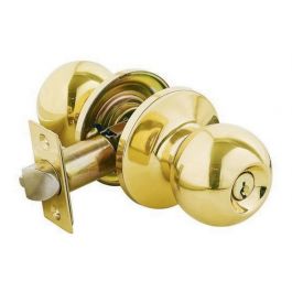 Cerradura Tubular de Perilla Entrada Latón Brillante Soprano 0255-33