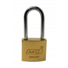 [CM-420] Candado Gancho Largo 030GL MG Austral 30 mm Hierro Latonado