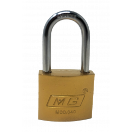 [CM-421] Candado Gancho Largo 040GL MG Austral 40 mm Hierro Latonado