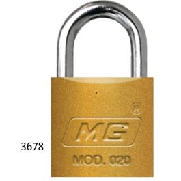 [CM-3678] Candado MG 20 Austral 20 mm Hierro Latonado Cilindro de Latón Sólido
