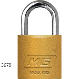 [CM-3679] Candado MG 25 Austral 25 mm Hierro Latonado con 3 Llaves