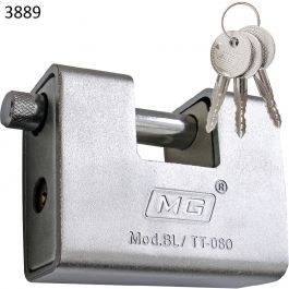[CM-3889] Candado MG Bl/Tt 080 Austral 80 mm Bulón Tetra Alta Seguridad