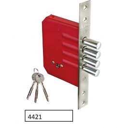 [CM-4421] Cerradura Bulón 502 TT-L Austral Llave Tetra 5 Puntos Antibumping