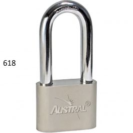 [CM-618] Candado Gancho Largo H360TA Austral Hierro Latonado Antirrobo