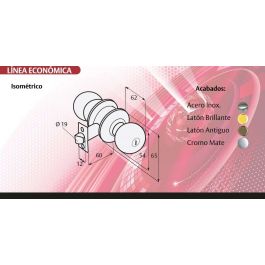 [CM-3610-C] Cerradura Tubular para Entrada GAMMA Phillips Cilíndrica
