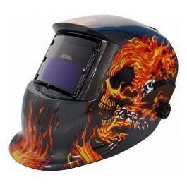 [CM-451] Careta Electrónica para Soldar 6711 Adir Flaming Skull LCD