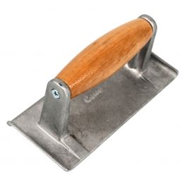 Volteador de Aluminio 3"x6" Mango Madera Celta V para Concreto