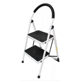 Escalera Tipo Banco 2 Peldaños Antiderrapante Acero 150kg Carga