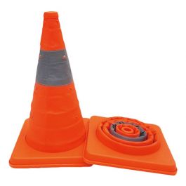 [CM-5857] Cono de Seguridad Vial Plegable 70 cm Adir 11922 Reflejante