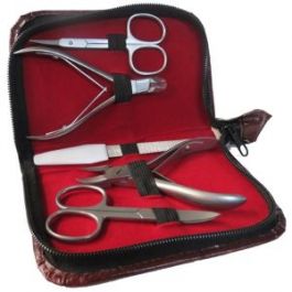 [CM-2442] Manicure juego de 5 Pz con estuche B215-LUX OBI Kit Profesional