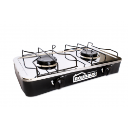 [CM-4928] Estufa de mesa de 2 Quemadores Acero Inoxidable NEUHAUS Delher