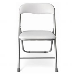 [CM-1371] Silla Acojinada Plegable Blanca GardenLife para Jardín y Eventos