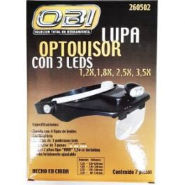 Lupa Optovisor 12 a 35X OBI 260502 de Diadema con Luz