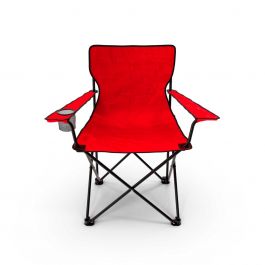[CM-3755] Silla Plegable Camping Roja GardenLife Estructura de Acero y Poliéster