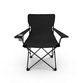 [CM-3756] Silla Plegable Camping Negra GardenLife Estructura de Acero y Poliéster