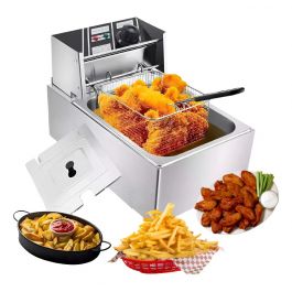 [CM-5523] Freidora Eléctrica 6 L 1500W Shtark SHTFRY01 Acero Inoxidable Industrial